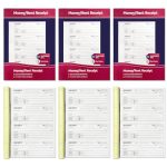 6-PACK Large Cash & Rent Receipt Books Better Office Products 2-PART Carbonless White canary Yellow 7-5 8" X 10-3 4" 200 Sets Pe