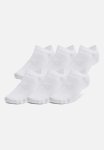 Under Armour Ua Essential No Show 6 Pack - White White Halo Gray