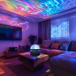 For Galaxy Star LED Projector With Water Ripple Effect - Multi-color Night Light For Bedroom Remote Control Included - Ideal For