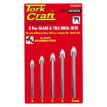 Tork Craft Glass And Tile Drill Bits Set 5 Piece