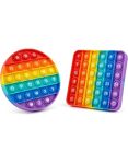 Alphabet & Number Pop It Learning Toy For Kids Rainbow Silicone Fidget Board Abc & Number Recognition Montessori Learning Ages 3