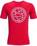 Men's Ua Hoops Logo T-Shirt - RED-600 LG