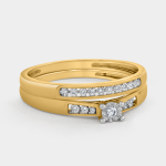 Yellow Gold & 0.05CT Diamond Miracle Plate Twinset Ring