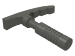 Parts Minifigure Utensil Ice Pick - 6-RIB Handle 30193 - Dark Grey