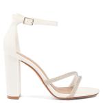 White Pu High Heel Sandal