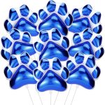 Hungdao 9 Pcs 28 X 26 Inch Blue Dog Paw Balloons Paw Print Foil Balloons Large Puppy Birthday Party Supplies For Baby Shower Pet