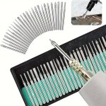 30PCS Diamond Burr Bits Drill Kit For Rotary Tool Metal Woodworking Router Grinding Engraving Carving- 3/32" 2.35MM 1/8" 3MM Sha