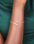 Goldair Gold Plated Cubic Zirconia Floating Wrap Bangle