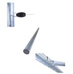 3M EF-CNPR3S Nemtek Corner Pole Round Post Silver