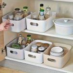 4PCS Storage Baskets Household Durable Portable Cosmetic Storage Boxes With Handles Multifunctional Reusable Sundries Sorting Ba
