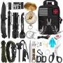 Emergency Sos Survival Kit Outdoor Emergency Gear Kit - 008 Black