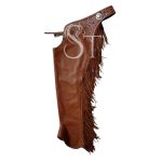 Western Leather Chaps For Men & Women Premium Smooth Leather Hand-tooled Yoke Cowboy Rodeo Horse Riding Gear 019 Xx-large