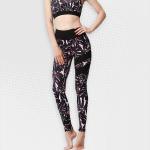 Ladies Black Fern Yoga Leggings - XL