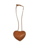 Genuine Leather Heart Shaped Bag - Tan Free