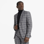 Men&apos S Melange Skinny Multi Check Grey Suit Jacket