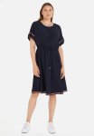 Tommy Hilfiger Vis Crepe Global Stp Shift Dress - Desert Sky