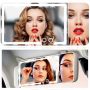 Ihkwlma LED Car Sun Visor Vanity Mirror Upgraded Large Vanity Makeup Universal Rear View Mirror For Car Visor