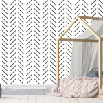 Herringbone Wallpaper - 1.2M Wide X 3M High Non-adhesive Requires Wallpaper Glue