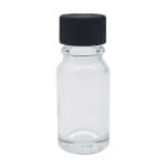 10ML Clear Glass Aromatherapy Bottle With Screw Cap - Black 18 410