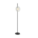 Aura Metal And Glass LED Floor Lamp Black