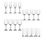 Daily Champagne Red White Wine & Tumbler Glasses 16 Piece