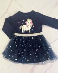 Woolworths Blue Unicorn Dress With Tulle Skirt 6 12M