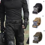 Outdoor Heavy Duty Rigger Military Tactical Belt With Quick-release Metal Buckle