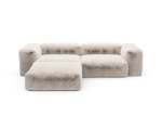 Three Module Chaise Sofa - Faux Fur - Beige - 272CM X 220CM