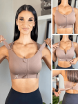 Seamless Flexi Meduim Impact Bra - Nude - Medium