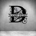 D - Alphabet Personalized Monograms - 450MM Grey
