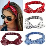Bohemian Knotted Headband Elastic Non-slip Bandana Style Hair Accessory For Women Honey Girl Polka Dot Design All-season Outdoor