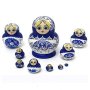 1 Set 10PCS Russian Dolls Wooden Hand Painted Nesting Babushka Matryoshka Presen