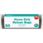 Heavy Duty Refuse Bags 80L 750MM X 950MM 20 Pack