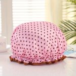 4PCS Double Layer Shower Caps Adjustable Printed Bonnet Waterproof Bath Caps Reusable Shower Caps Elastic Band Hair Hat