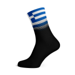 Greece Flag Socks - Medium Black