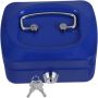 Small Metal Cash Box With Key Lock Portable Secure Cash Safe Box