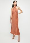 Cross Over Halter Midi Dress - Sunburn