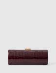 Adeline East West Hardcase Clutch - 0 Wine Croc