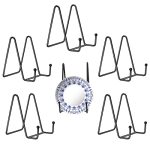 Kruodop 5 Pack Plate Stands For Display 3 Inch Plate Holder Display Stand Metal Frame Holder Stands For Book Pictures Photo Ease
