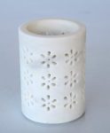 White Marble Tumbler Daisy Design – 10X8CM