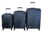 Smte 3 Piece Travel 30-INCH Luggage Suitcase Set Stylish Black With Keychain