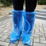 1pair Disposable Waterproof Shoe Covers For Outdoor Activities Thickened Plastic Overshoes For Rainy Days And Farm Use