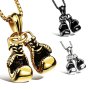 Men Boxing Pendant Necklace Vintage Punk Style Hip Hop Boxing Gloves Pendant Necklace