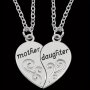 2PCS/4PCS Mom & Daughter Necklace Boho Vacation Style Half Heart Letter Detail Pendant Jewelry