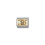 Composable Blue Baby Elephant Plate 18K Gold