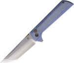 Chop 2 Button Lock Blue Micarta 2406BLMCT