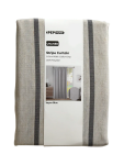 Striped Unlined Curtain - 140 X 218 Cm Grey