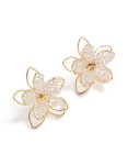 Goldair Gold Acrylic Petal Flower Stud Earrings