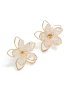 Goldair Gold Acrylic Petal Flower Stud Earrings