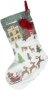 Festive Scene Cotton Stocking